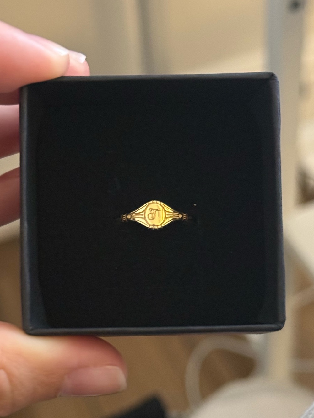 CATBIRD BABY CYGNET GOLD RING 10k gold